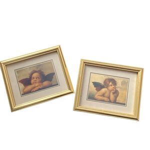 Set of 2 Prints of Angels Cherubs Spiritual Whimsigoth Wall Art celestial